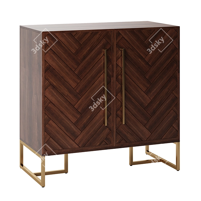 Bruno Wine Cabinet - Artfabric 3D model image 1