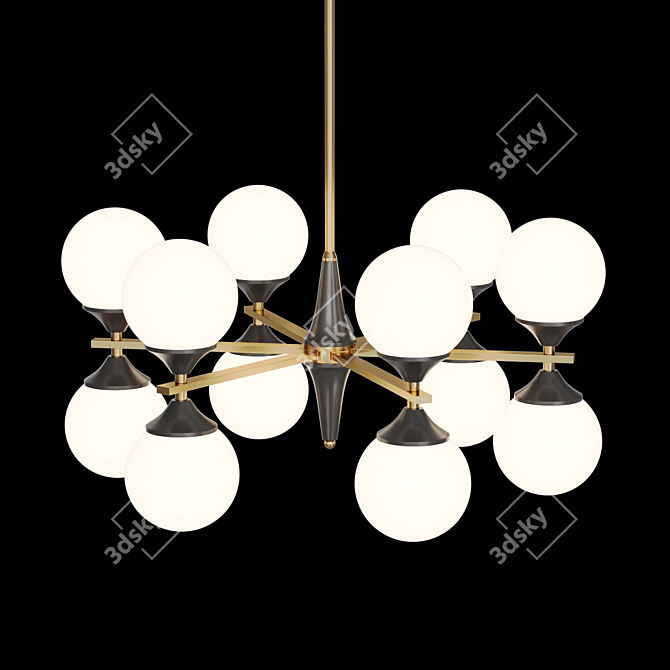 Elegant Zimma Chandelier 700mm Height 3D model image 3