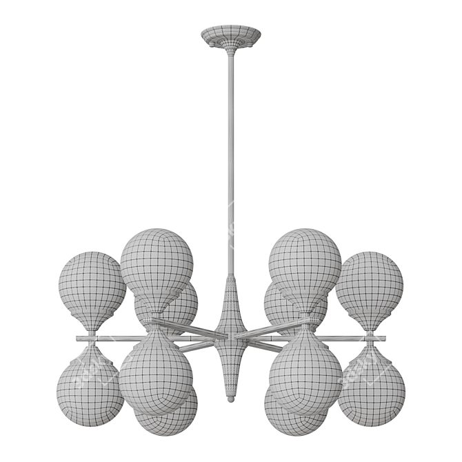 Elegant Zimma Chandelier 700mm Height 3D model image 4