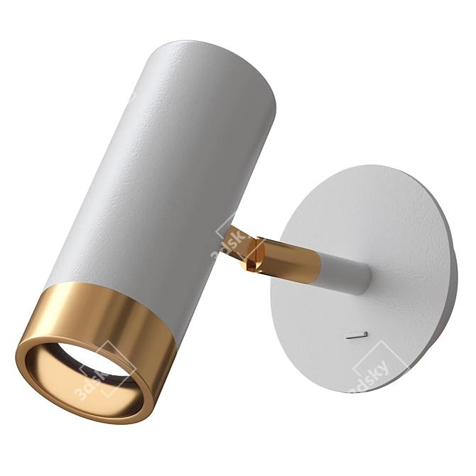 Sleek Metal Wall Sconce 3D model image 7