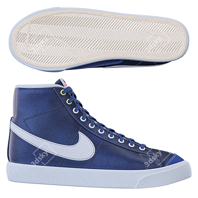 Premium Nike Blazer Shoes 2015 3D model image 3