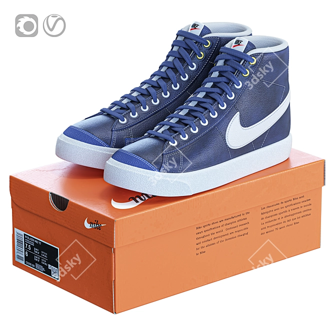 Premium Nike Blazer Shoes 2015 3D model image 6