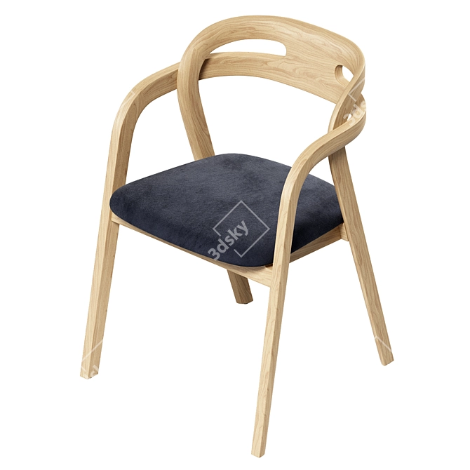 Elegant Genoa Arm Chair 3D model image 3