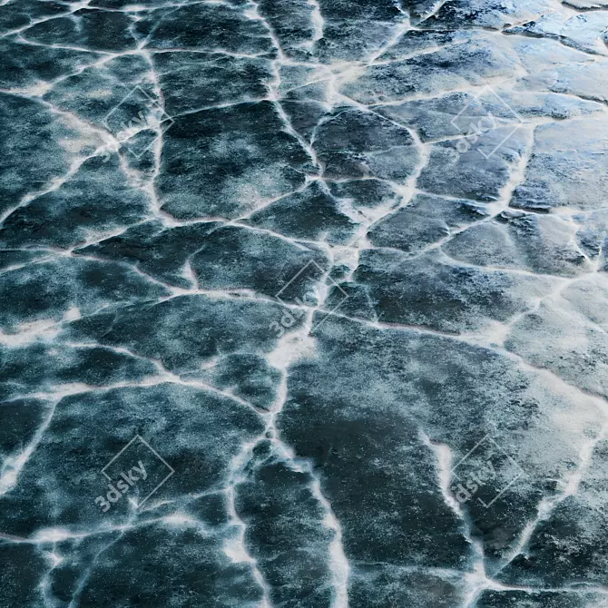 Cracked Ice 4K Textures Bundle 3D model image 2