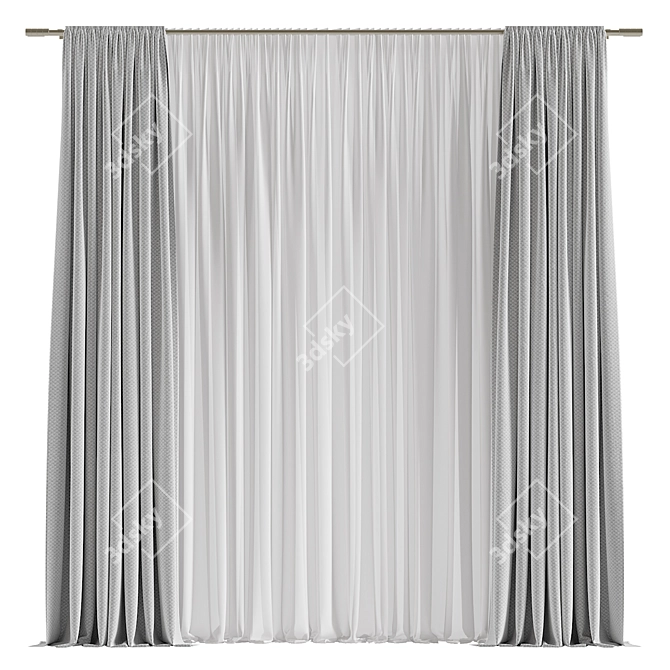 Refurbished Curtain Design 3D model image 1