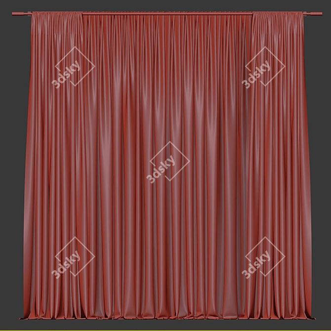 Refurbished Curtain Design 3D model image 4