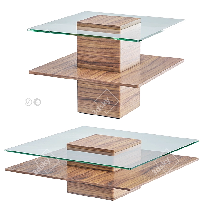 Modern Walnut Avner Tables 3D model image 5