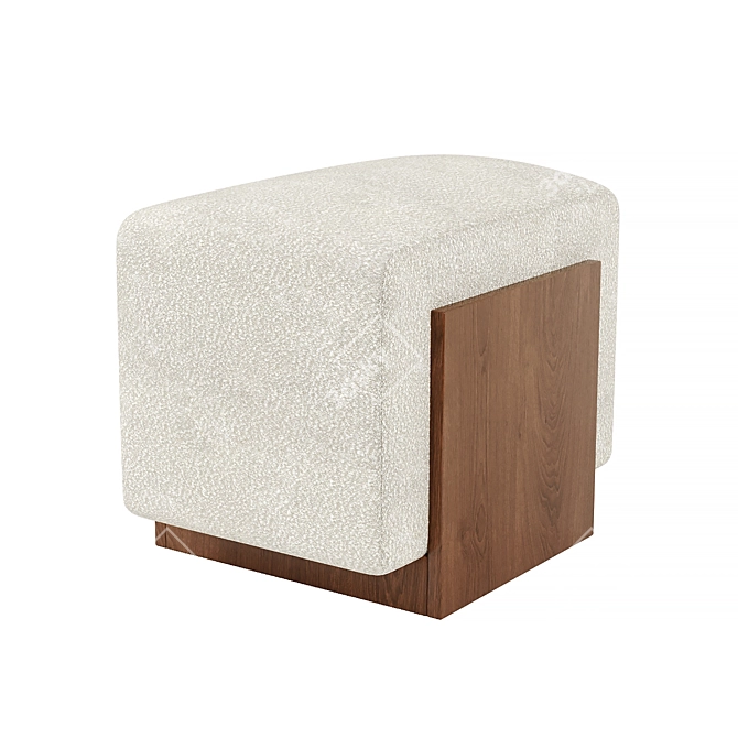 Chic Warwick Stool Boucle Sand 3D model image 1