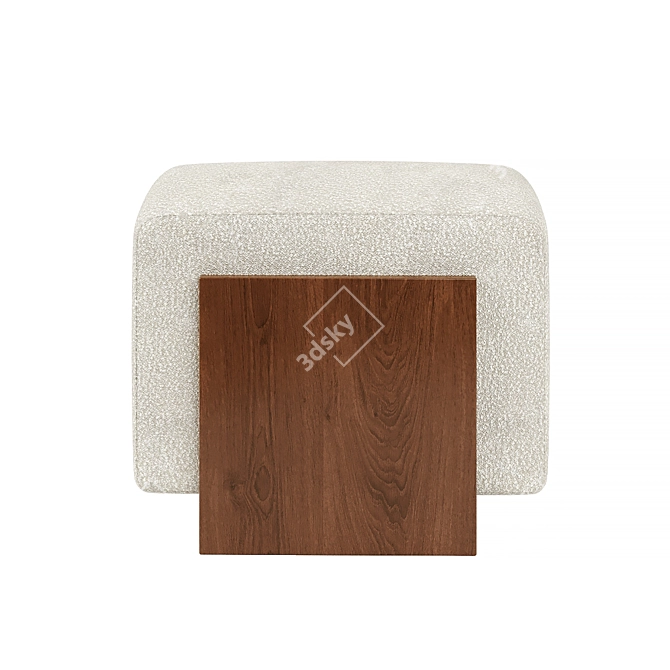 Chic Warwick Stool Boucle Sand 3D model image 2