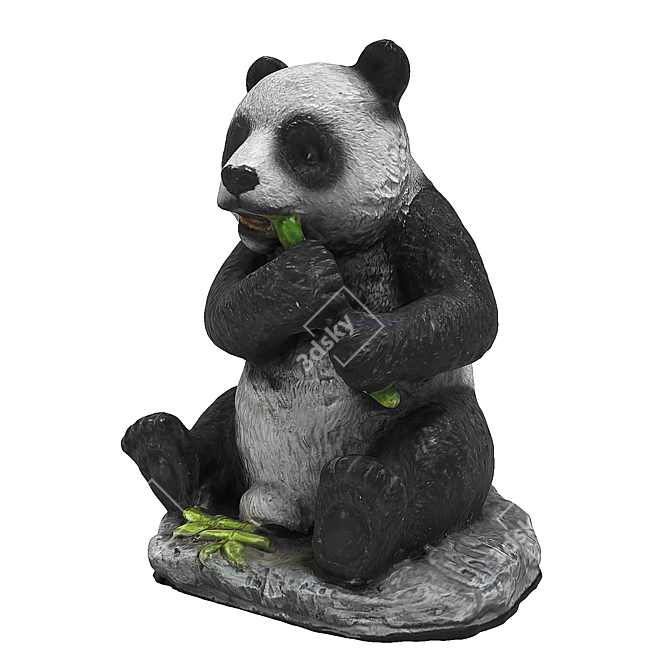 Panda Decorative Statue Figurine 3D model image 1