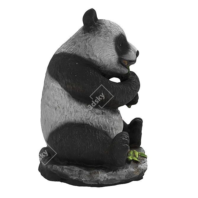 Panda Decorative Statue Figurine 3D model image 4