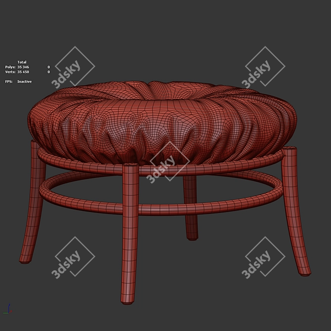 Gemla Holme Pouf by Mia Cullin 3D model image 3