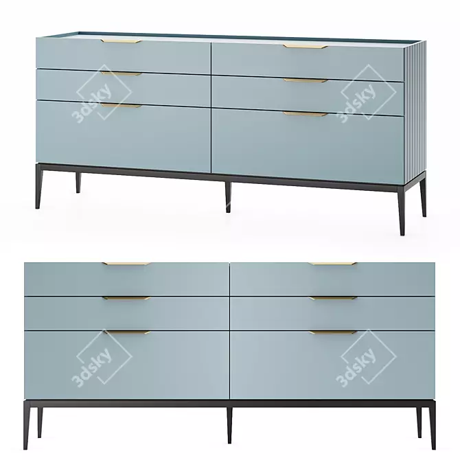 Metropolitan 6-Drawer Chest 3D model image 1