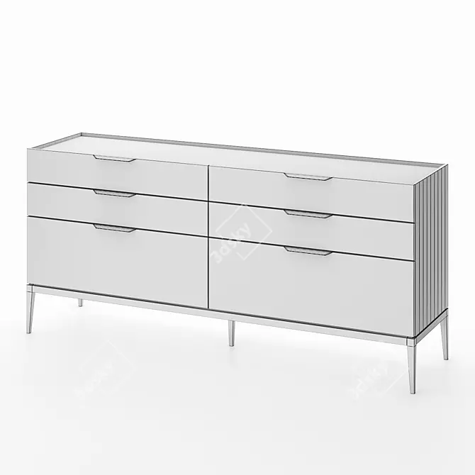 Metropolitan 6-Drawer Chest 3D model image 2