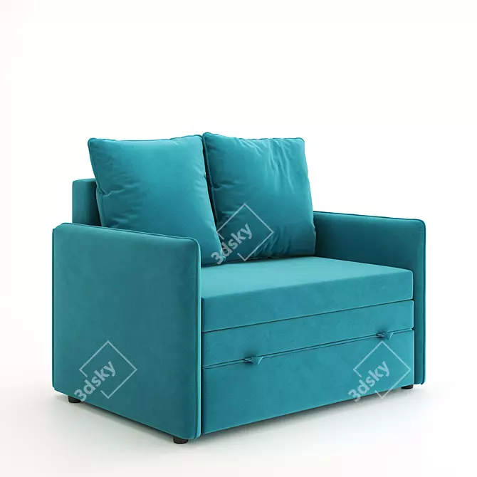 Solo Sofa, Compact Size, Stylish 3D model image 1