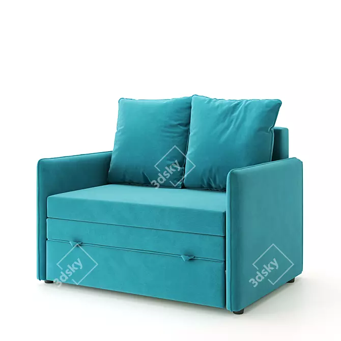 Solo Sofa, Compact Size, Stylish 3D model image 2