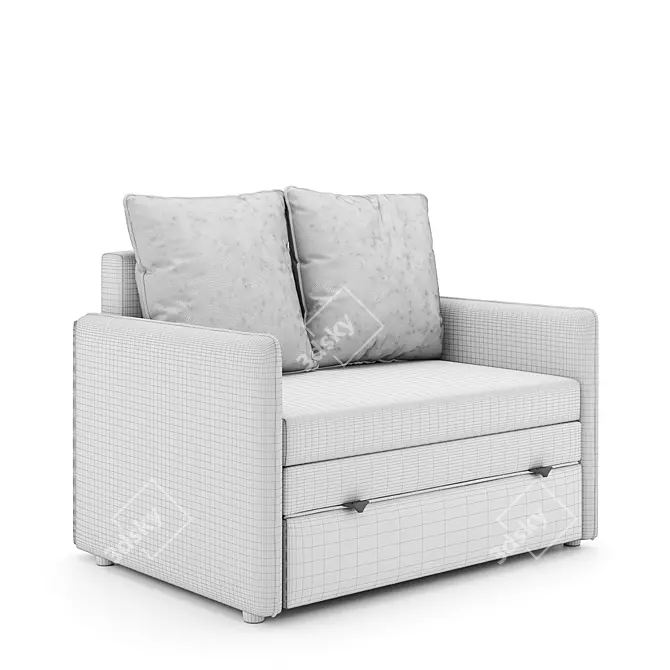 Solo Sofa, Compact Size, Stylish 3D model image 4