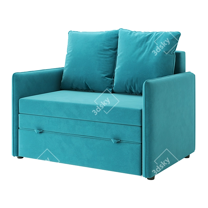 Solo Sofa, Compact Size, Stylish 3D model image 5