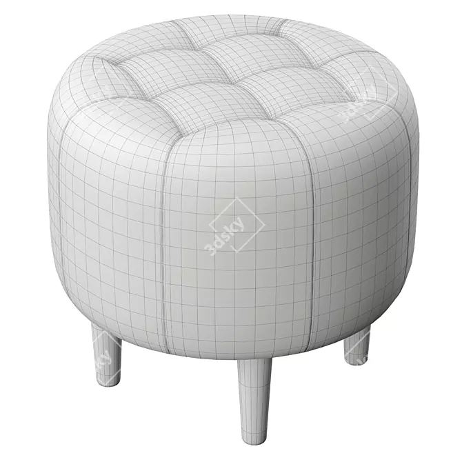 Velvet Pouf Oron by Divan.ru 3D model image 6