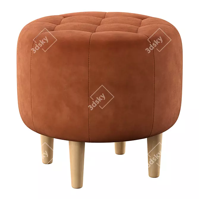 Velvet Pouf Oron by Divan.ru 3D model image 8