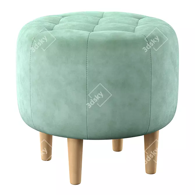 Velvet Pouf Oron by Divan.ru 3D model image 10