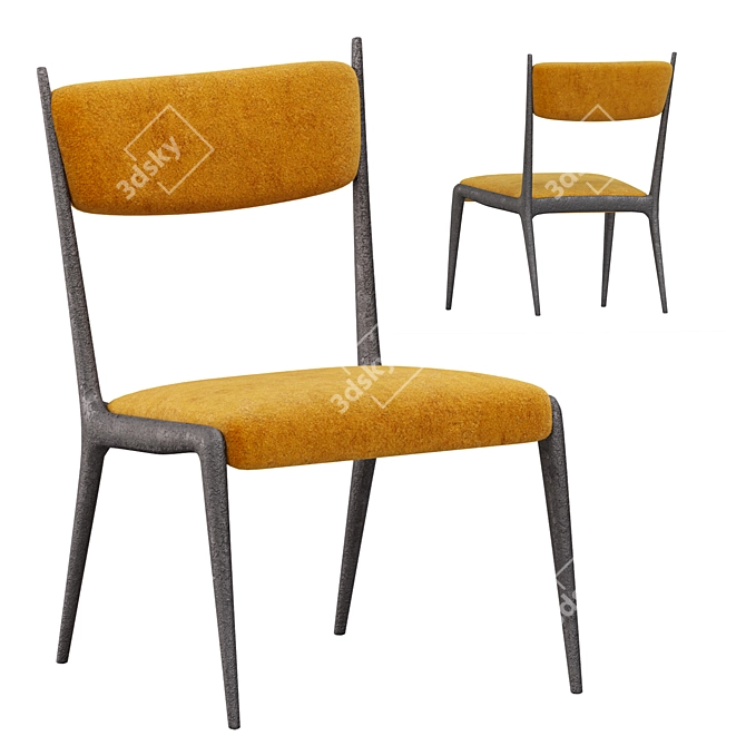 Bronze Bolero Dining Chair 3D model image 1