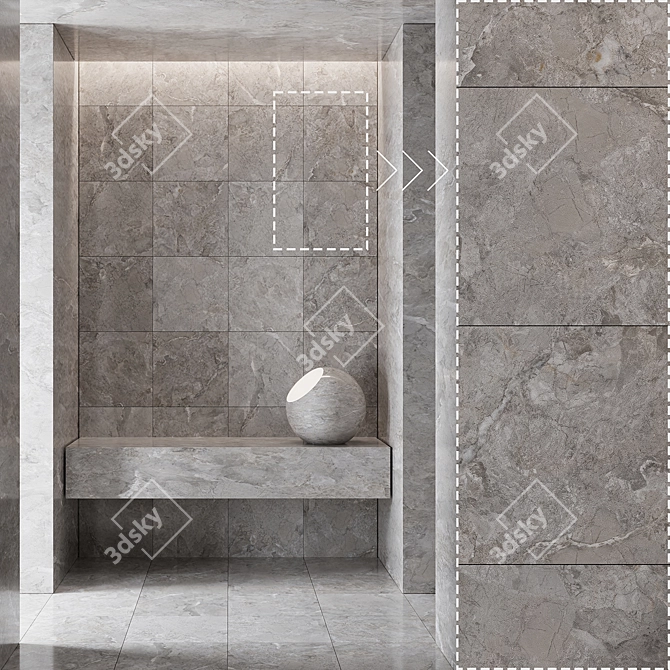 High Detail Marble Stone Texture 3D model image 4