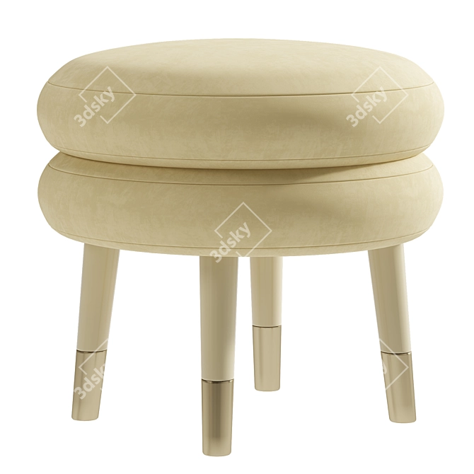 Modern Marshmallow Stool: Functional Chic 3D model image 2