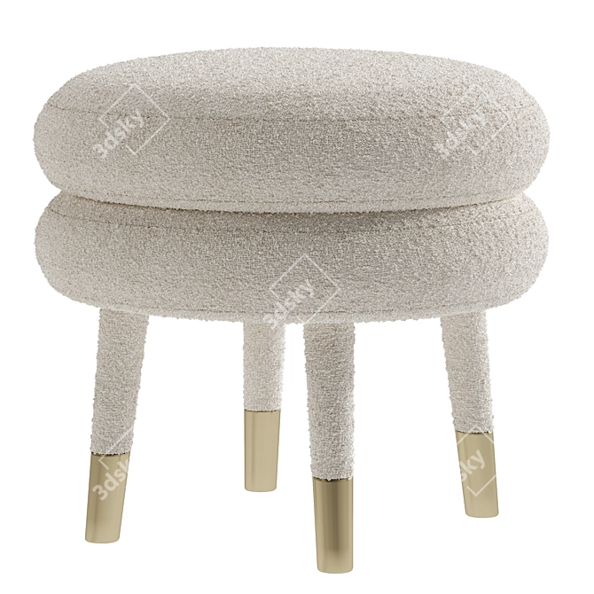 Modern Marshmallow Stool: Functional Chic 3D model image 3