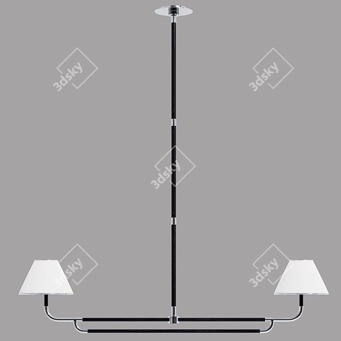 Rigby Large Linear Chandelier Visual Comfort 3D model image 9