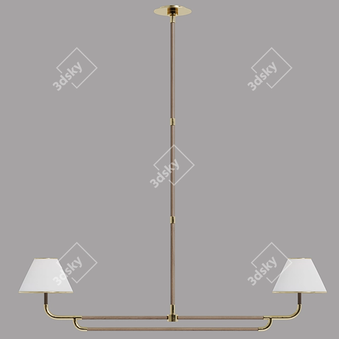 Rigby Large Linear Chandelier Visual Comfort 3D model image 10