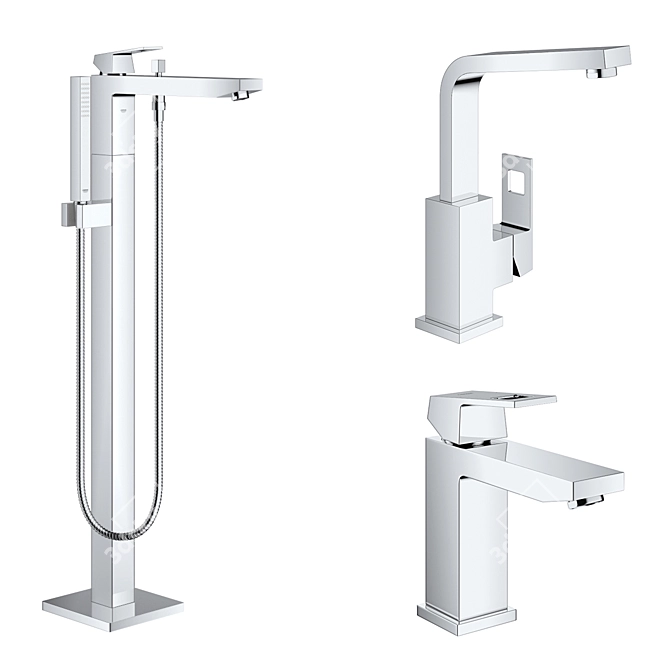 Grohe Eurocube Mixer Set 3D model image 1