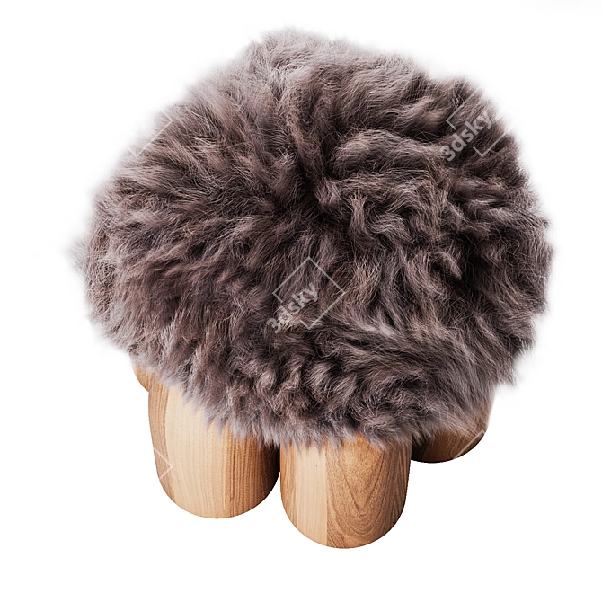 SENFO Ottoman Natural Fur 3D model image 2