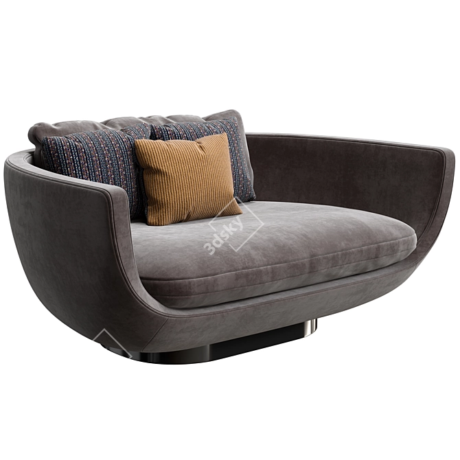 Modern Montreal 2-Seat Sofa 3D model image 1