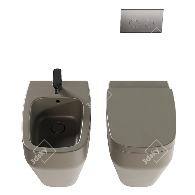 Fio Ceramic WC & Bidet 3D model image 4