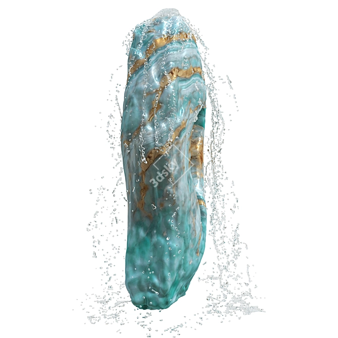 Geometry Spline Onyx Stone Fountain 3D model image 3