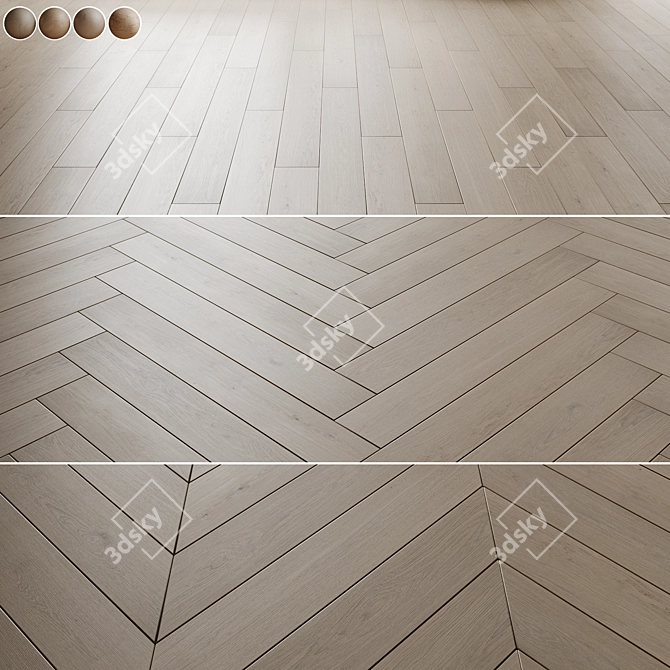 Exquisite Bauwerk Parquet Board 3D model image 1