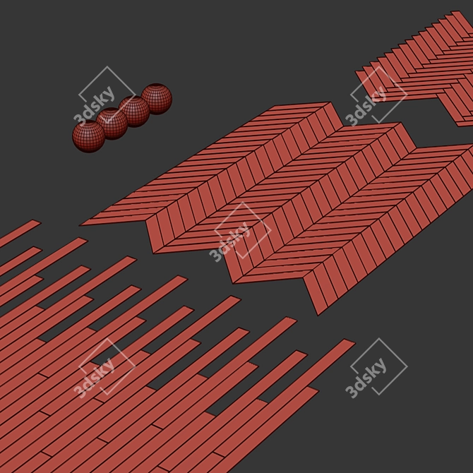 Exquisite Bauwerk Parquet Board 3D model image 6