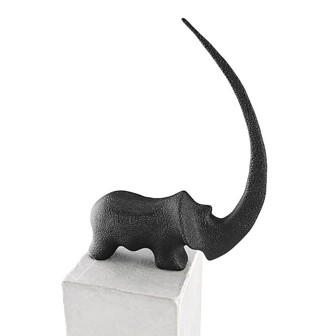 Contemporary Rhino Sculpture Art 3D model image 4