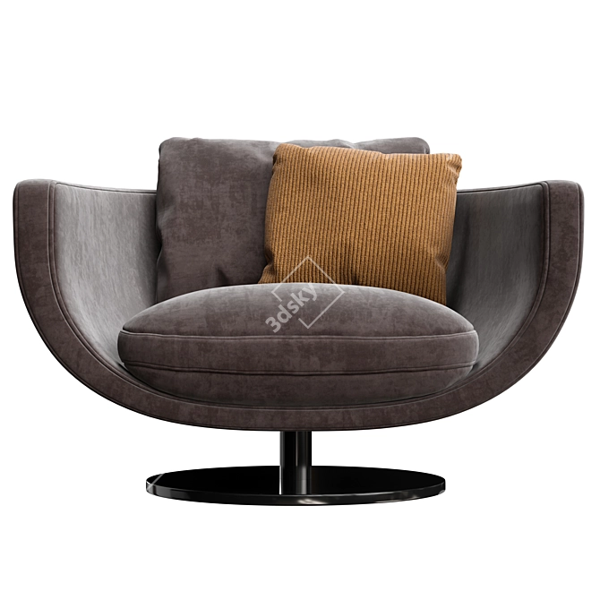 Modern Montreal Armchair: Artistic Design 3D model image 5