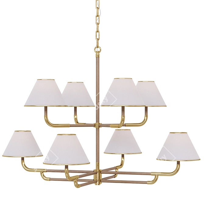 Rigby Grande Two-Tier Chandelier: Visual Comfort 3D model image 2