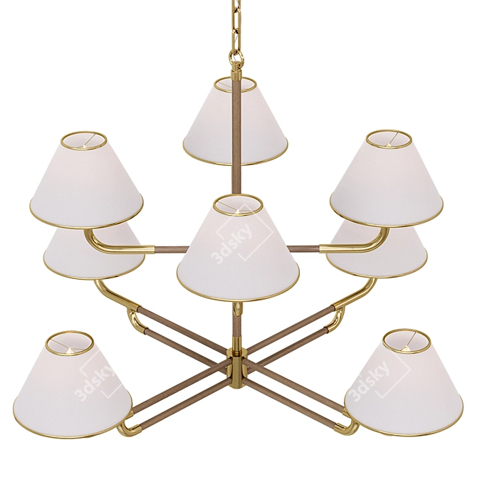 Rigby Grande Two-Tier Chandelier: Visual Comfort 3D model image 4