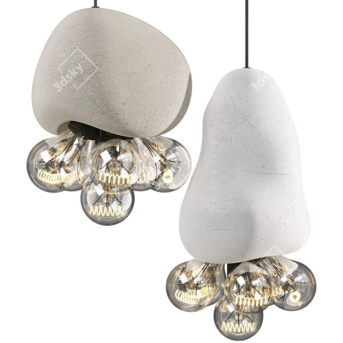 MAKHNO MEDUSA Pendant Lamp, Quad Mesh 3D model image 8