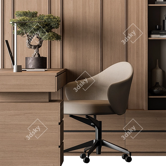 Modern Office Furniture Set 3D model image 4