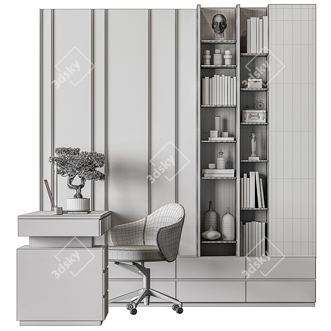 Modern Office Furniture Set 3D model image 6