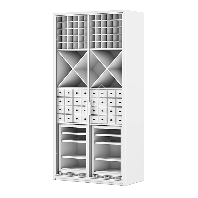  Russian Wine Cabinet Case 3D model image 3