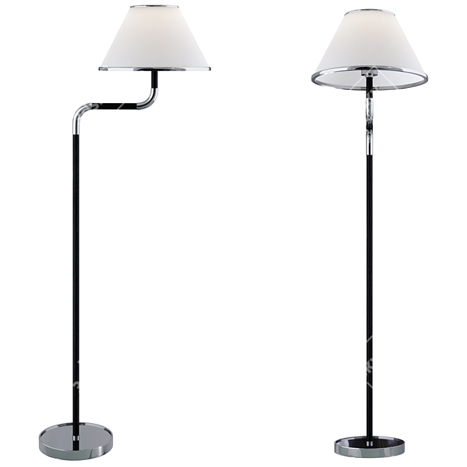 Rigby Medium Bridge Arm Floor Lamp 3D model image 4