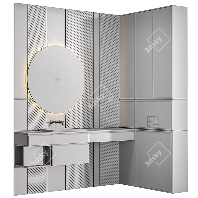 Modern Customizable Bathroom Furniture 3D model image 3