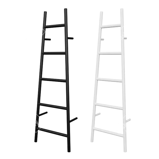 Modern Ladder Towel Warmer Set 3D model image 3