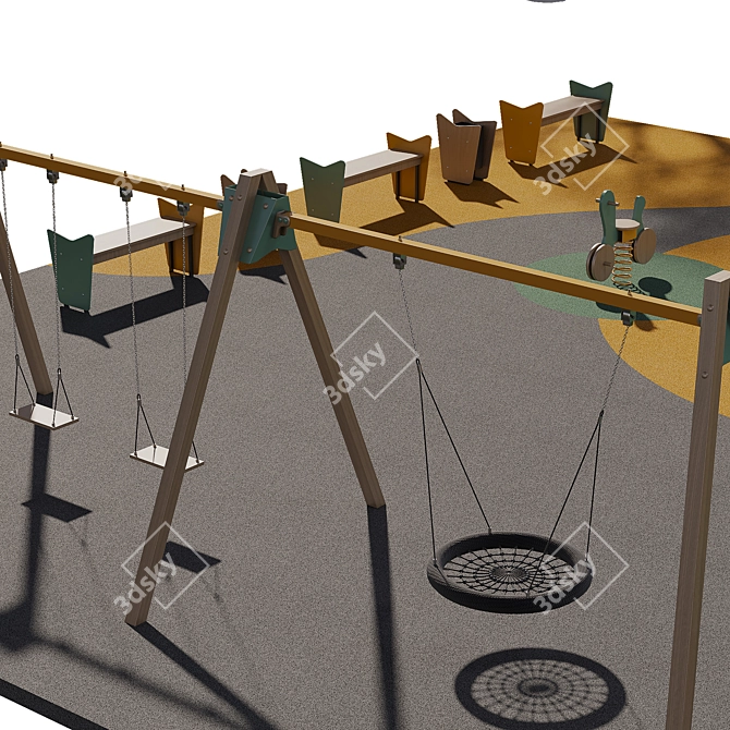 Children's Playground 3D Model 3D model image 4